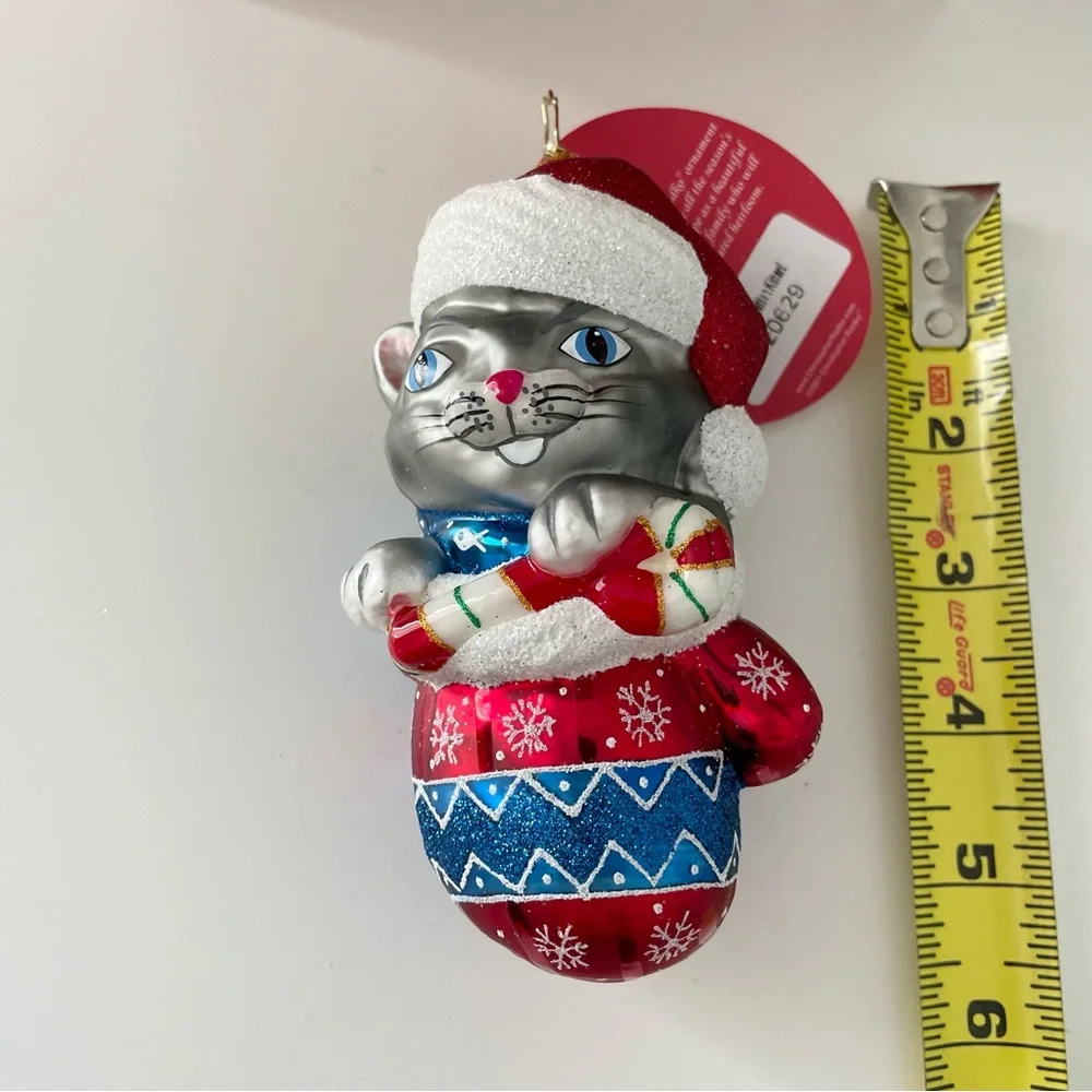 Smitten in a Mitten Kitten Ornament by Christopher Radko